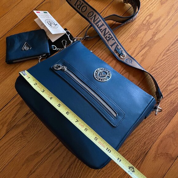 $ FIRM. NWT Italian VALENTINO ORLANDI Adjustable Crossbody Bag, Wallet Purse - Picture 14 of 14